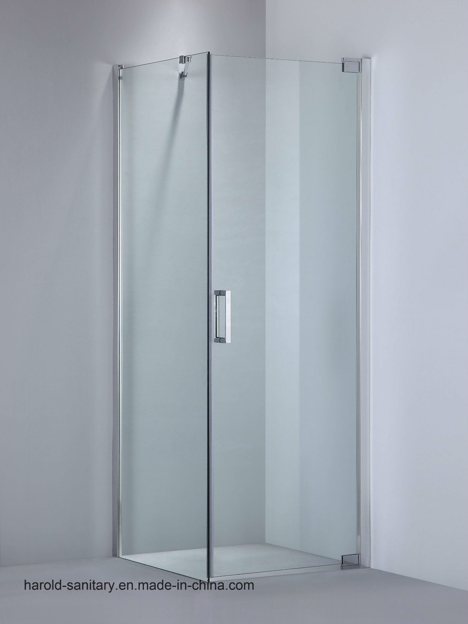 Semi Frameless Glass Shower Screen with Support Bar