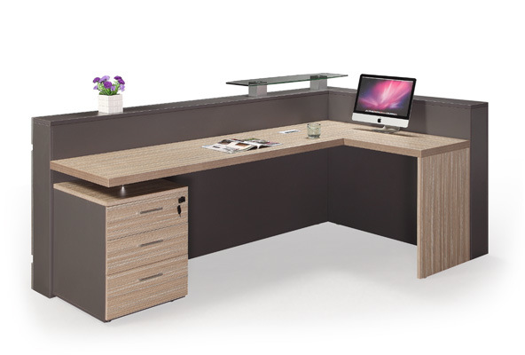 2017 New Style Modern Unique L Shaped Simple Office Furniture Reception Counter (BL-2401)