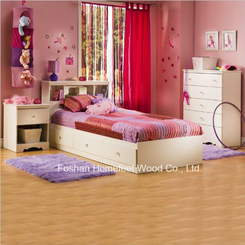 Kids White Wood Captain's 3 Piece Bedroom Set