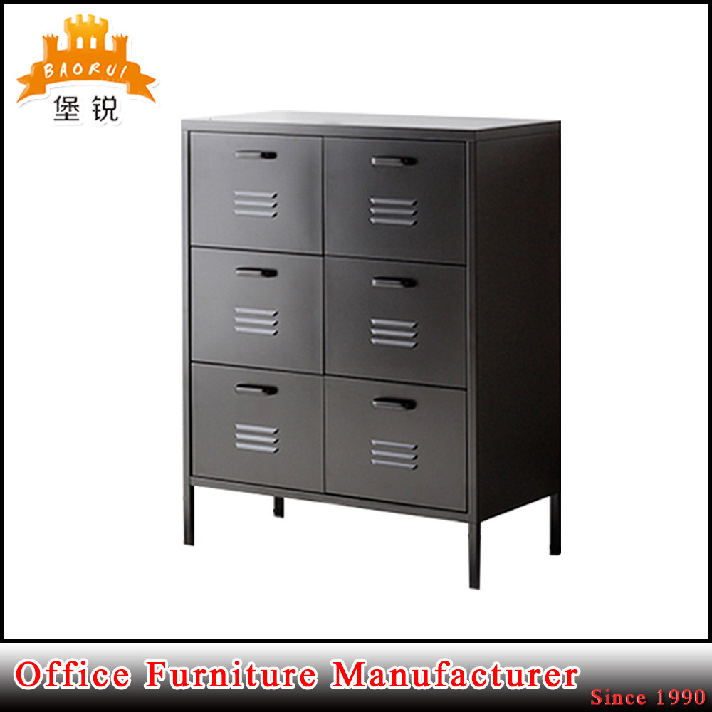 Black Color Living Room Metal Storage Cabinet