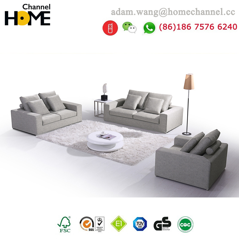 Modern Elegant Living Room Furniture 1+2+3 Fabric Sofa (HC-R557)