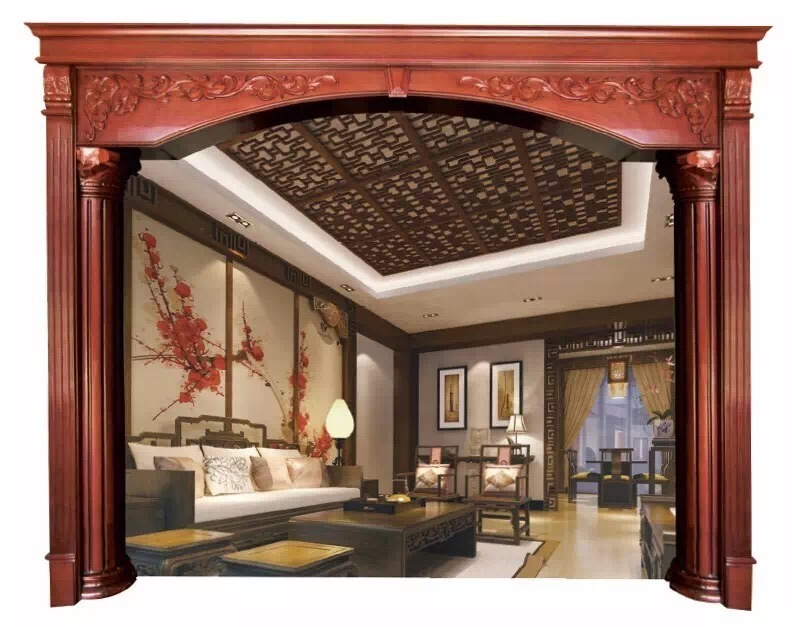 Decoration Frame Interior Door Window Wood Moulding (GSP17-006)