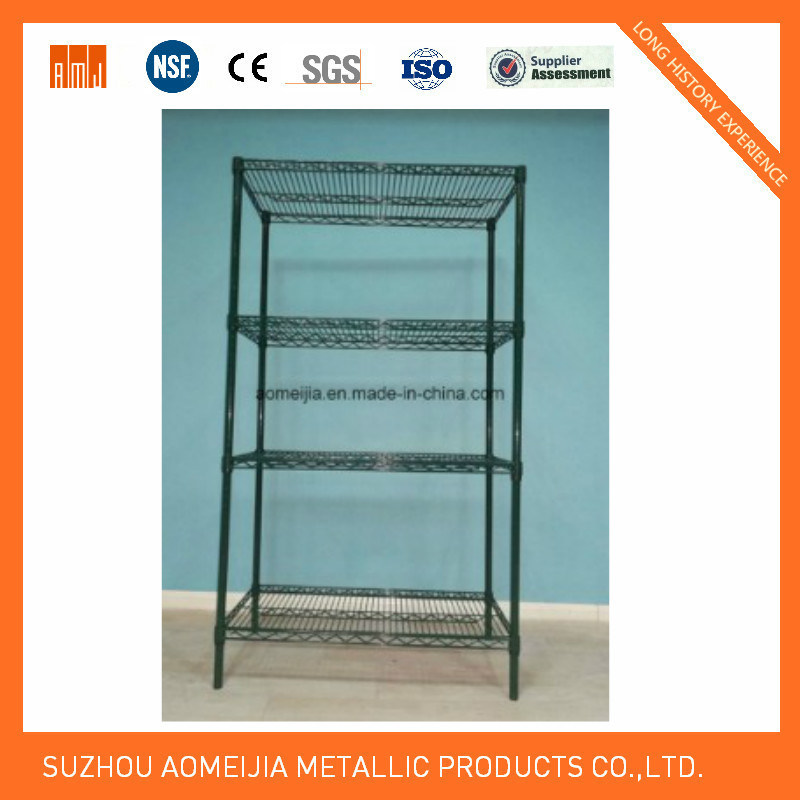 Plastic Coated Metal Wire Shelf Rack Closet Chrome Wire Shelving