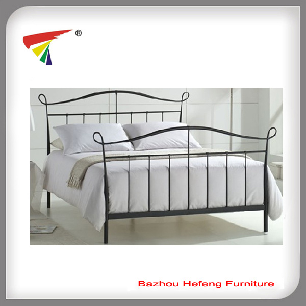 Bedroom Furniture Simple Metal Double Bed (HF027)