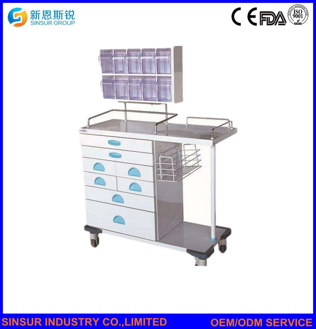 ISO/CE Qualified Medical Equipment Steel Hospital Anesthesia Trolley/Cart