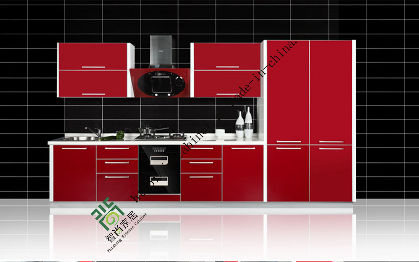 2015 New Model Kitchen Cabinet with UV MDF Doors (ZS-127)