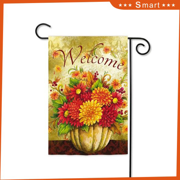 2017 Hot Sale Personalized Outdoor Decoration Flower Garden Flag