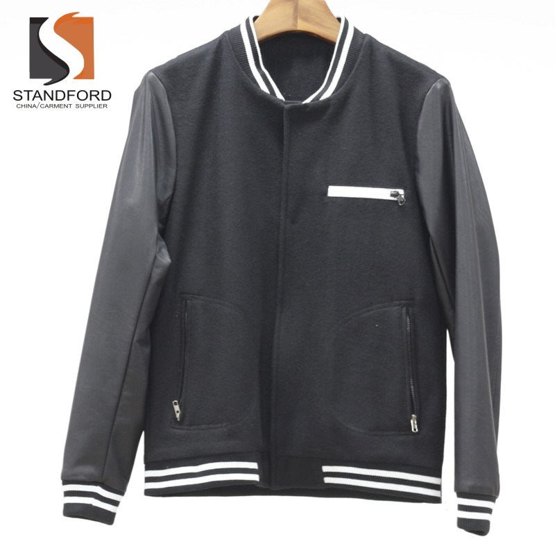 Casual Unisex Varsity Baseball Cotton Letterman Jacket