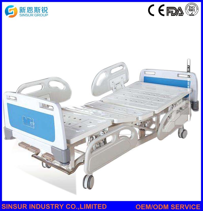 China Supply Luxury ABS Guardrail Manual 3-Function Adjustable Medical Bed