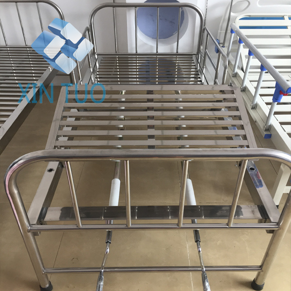 Ce Certification Deluxe Stainless Steel Portable Hospital Bed