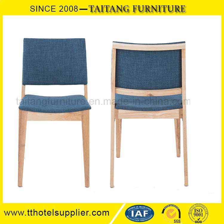 Modern Fabric Seat Home Dining Wooden Chair