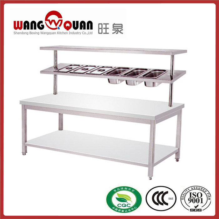 Stainless Steel Work Table with Spice Over Shelf