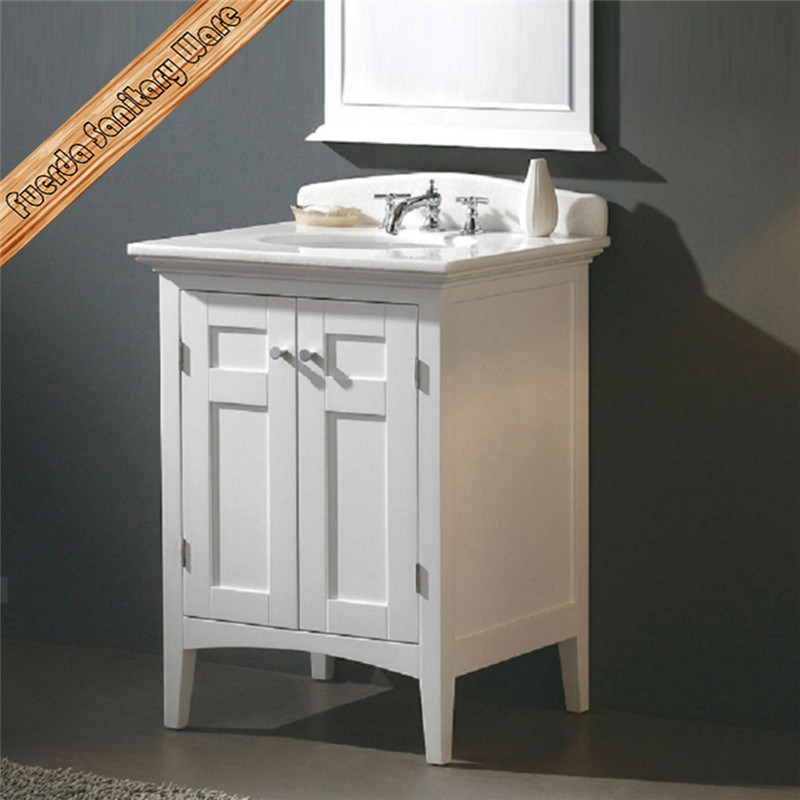 Fed-1900 Popular Antique White Modern Solid Wood Bathroom Vanity