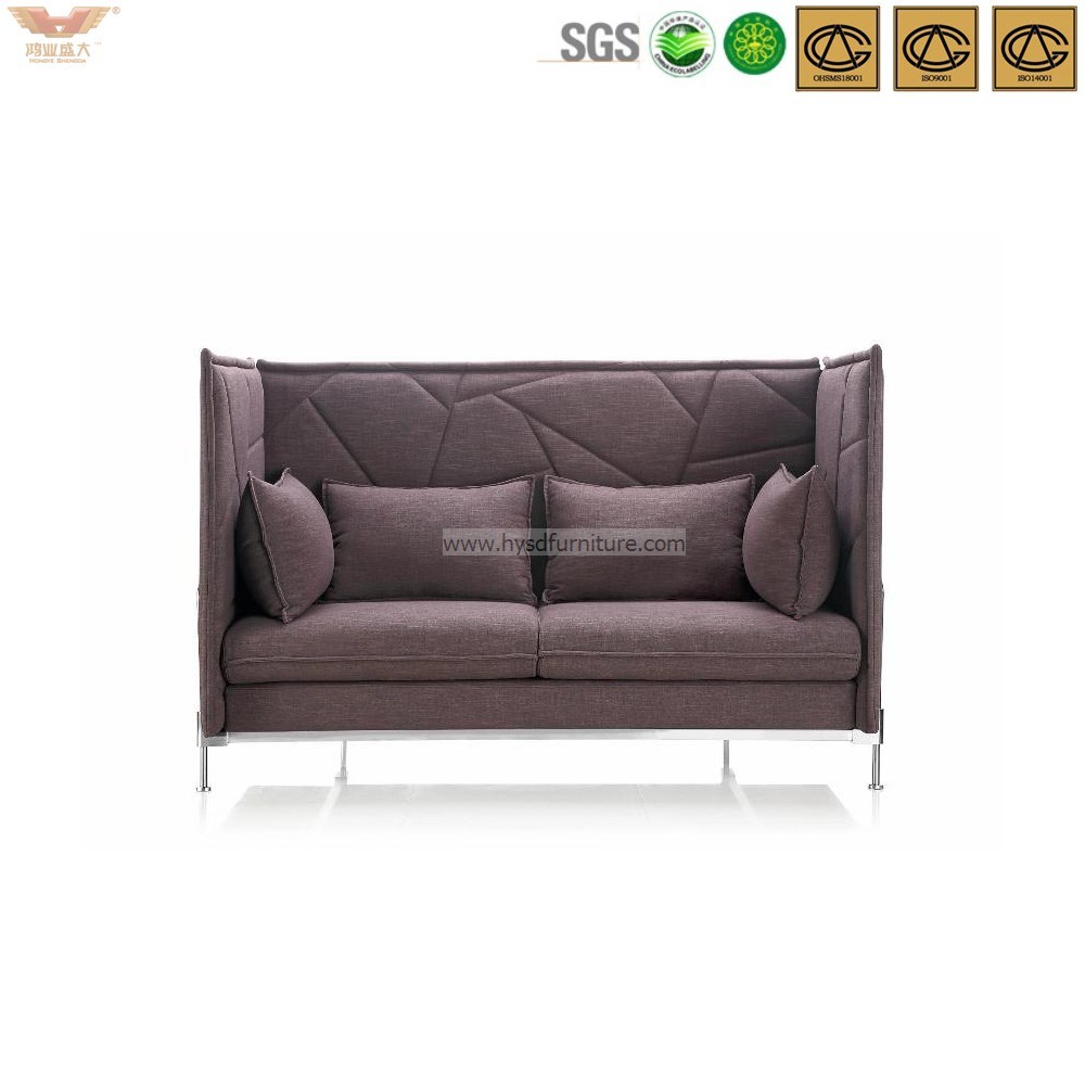 Modern Waiting Area Fabric High Back Sofa