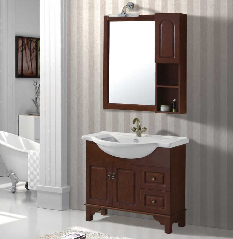 Solid Wooden Bathroom Cabinet for Wholesale