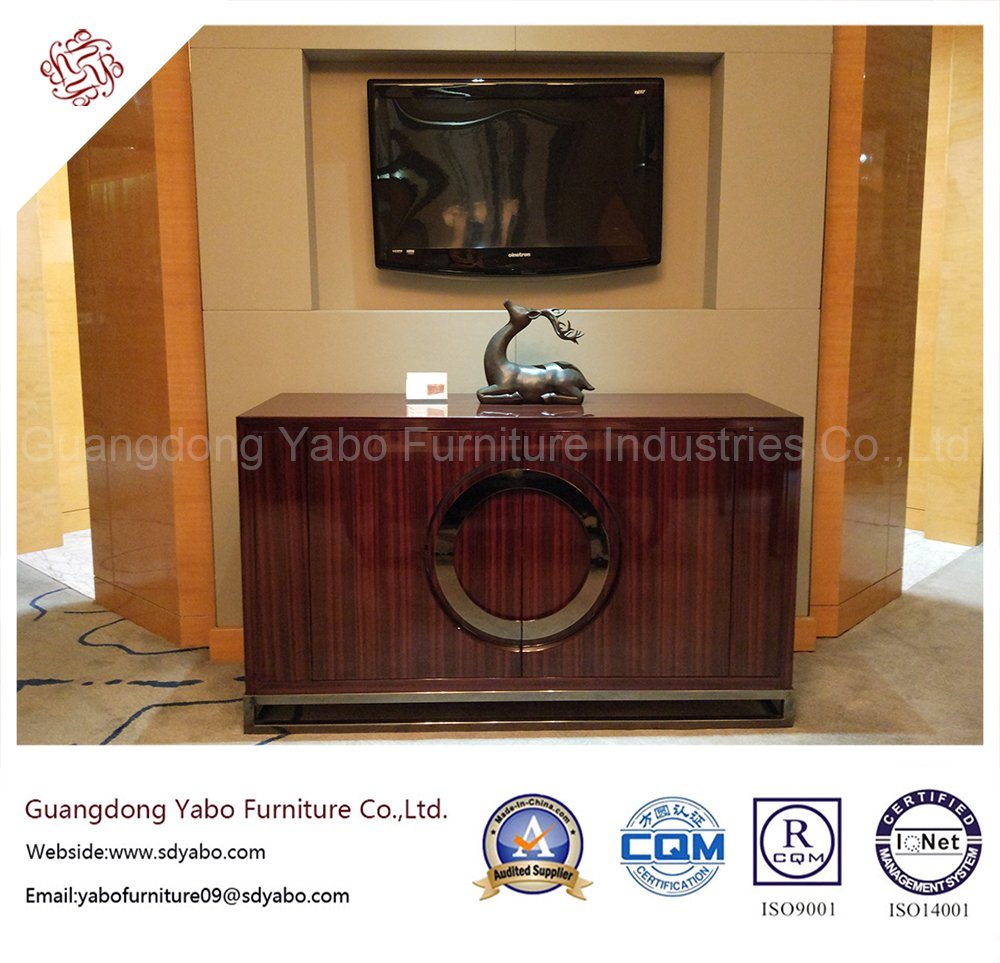 Simple Hotel Bedroom Ebony Veneer TV Cabinet (YB-O-26)