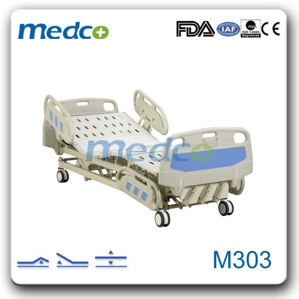 Multi Functional Luxury ICU Manual Hospital Patient Care Beds with 3 Cranks