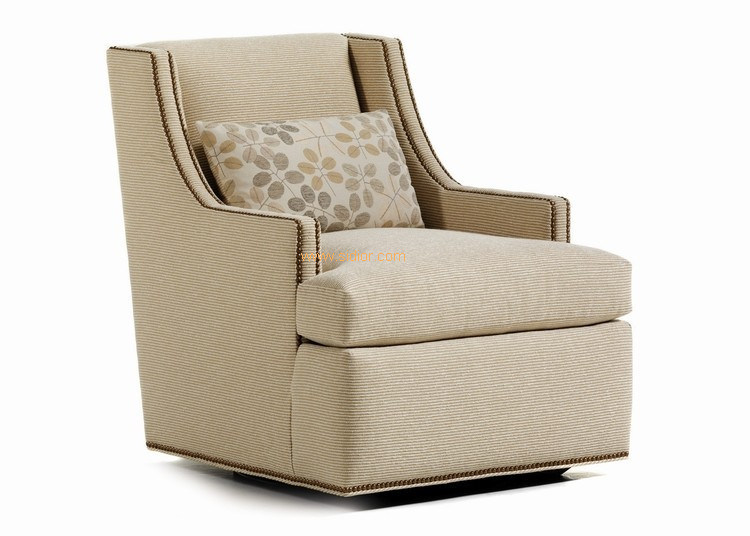 (CL-2228) Wooden Accent Fabric Sofa Chair for Hotel Home Furniture