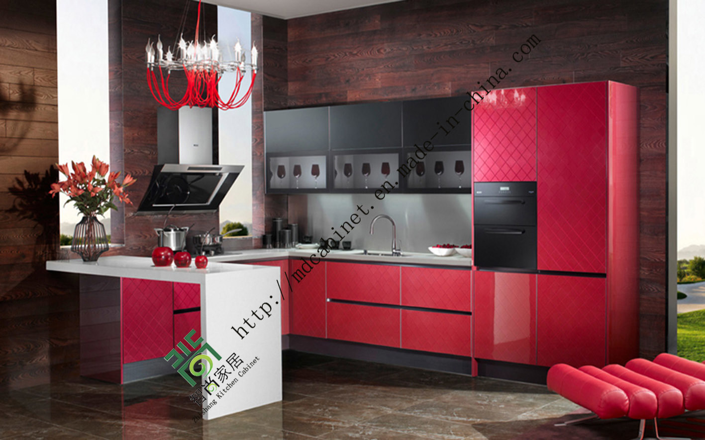 Customized Modern UV Kitchen Furniture (zs-164)