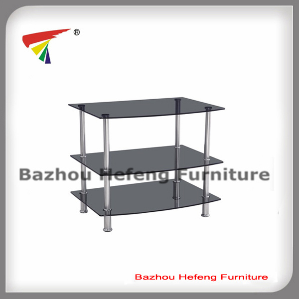 Simple Black Glass TV Stand for Livingroom (TV099)