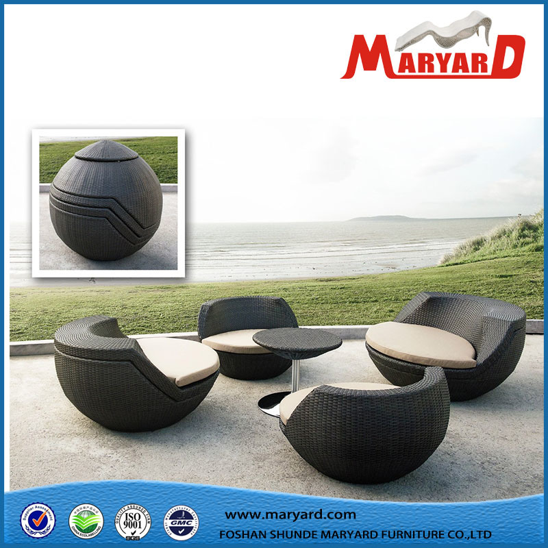 DIY Outdoor Furniture Folding Deck Chair Round Egg Compact Garden Ball Furniture