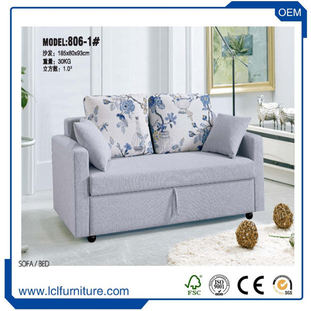 Modern Design Multifunction Sofa Cum Bed Mechanism, Eucalyptus Frame Folding Sofa Bed