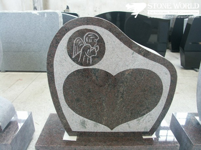 Granite Stone Monument / Tombstone with Custom Design - Tt17