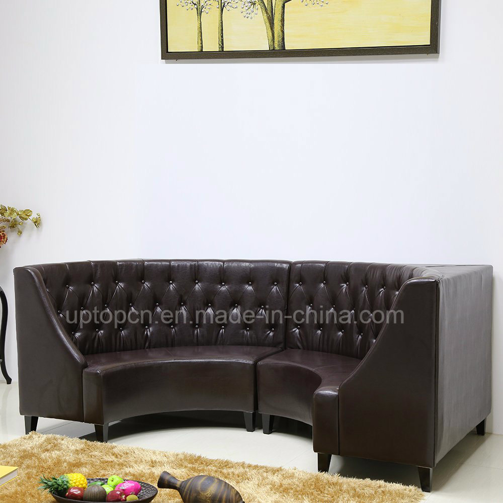 Modern High Back Leather Circle Booth Restaurant Sofa for Club (SP-KS356)