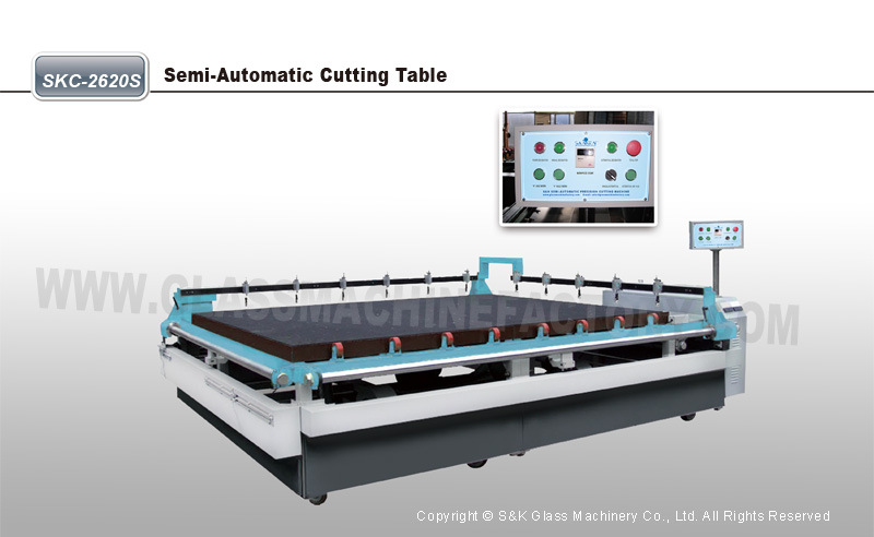 Skc-2620s Semi-Automatic Glass Cutting Machine / Table for Glass Cutting