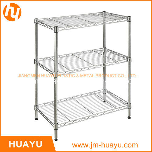 Kitchenware Homeware 3 Tier Adjustable Wire Shelving Unit Storage Shelf