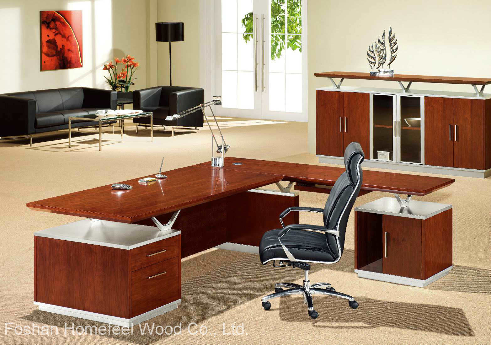 Wooden Furniture Office Table Modern Manager Executive Table (HF-MH09248)