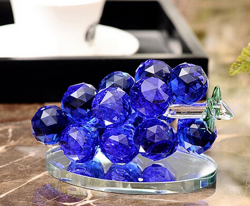 Crystal Grape Glass Crafts for Home or Car Decoration