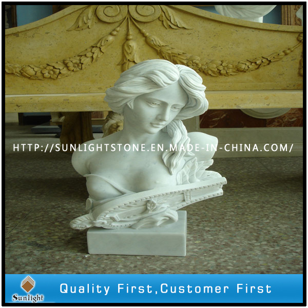 Pure White Marble Statue, Marble Sculpture, Stone Garden Statue