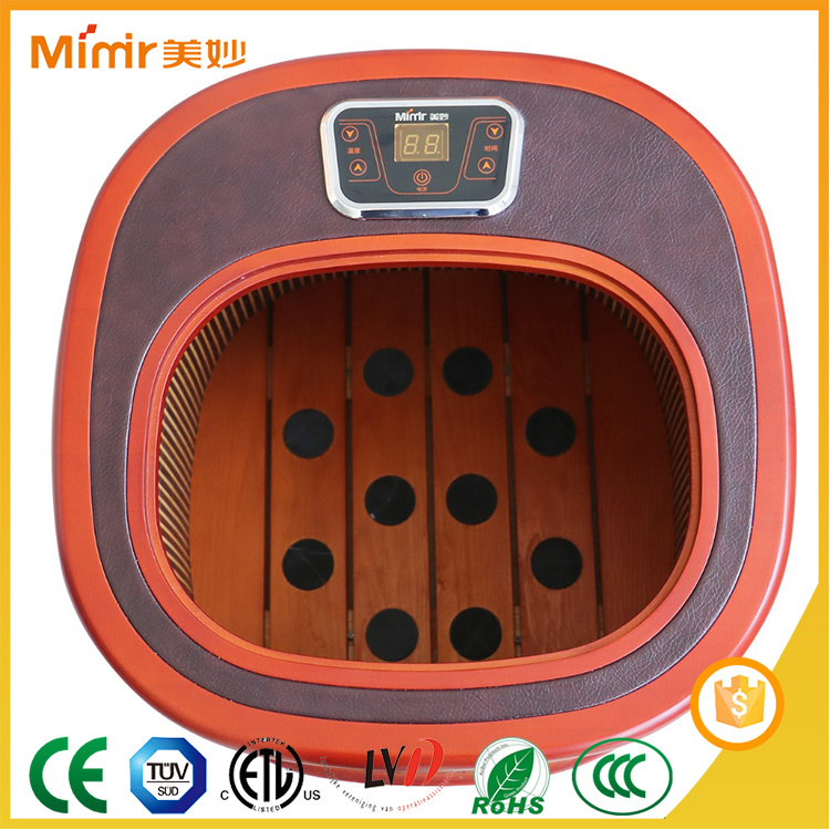 2017 New Wholesale Solid Wood Far Infrared Wooden Steam Foot Massage Sauna with Digital Display