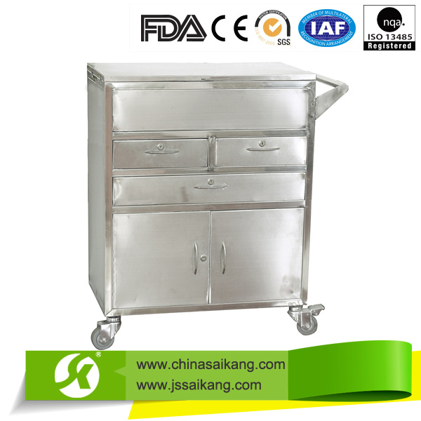 Stainless Steel Hospital Emergency Equipment Trolleys (CE/FDA/ISO)