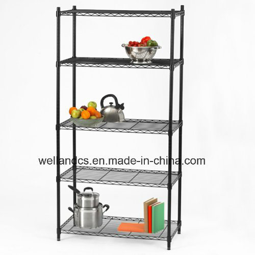 DIY 5 Tiers Powder Coating Home Metal Metro Wire Shelving 900 X 350