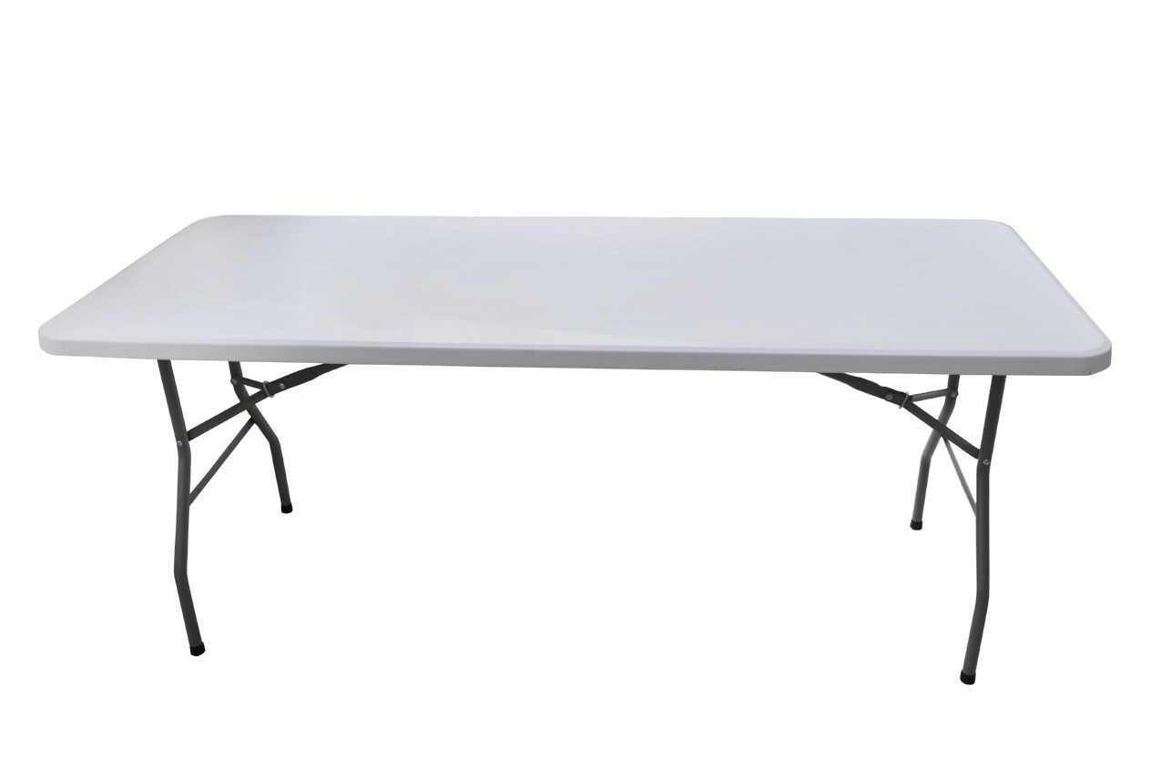 8'x30'' Banquet Plastic Folding Table, 8FT Rectangle Fodable Table