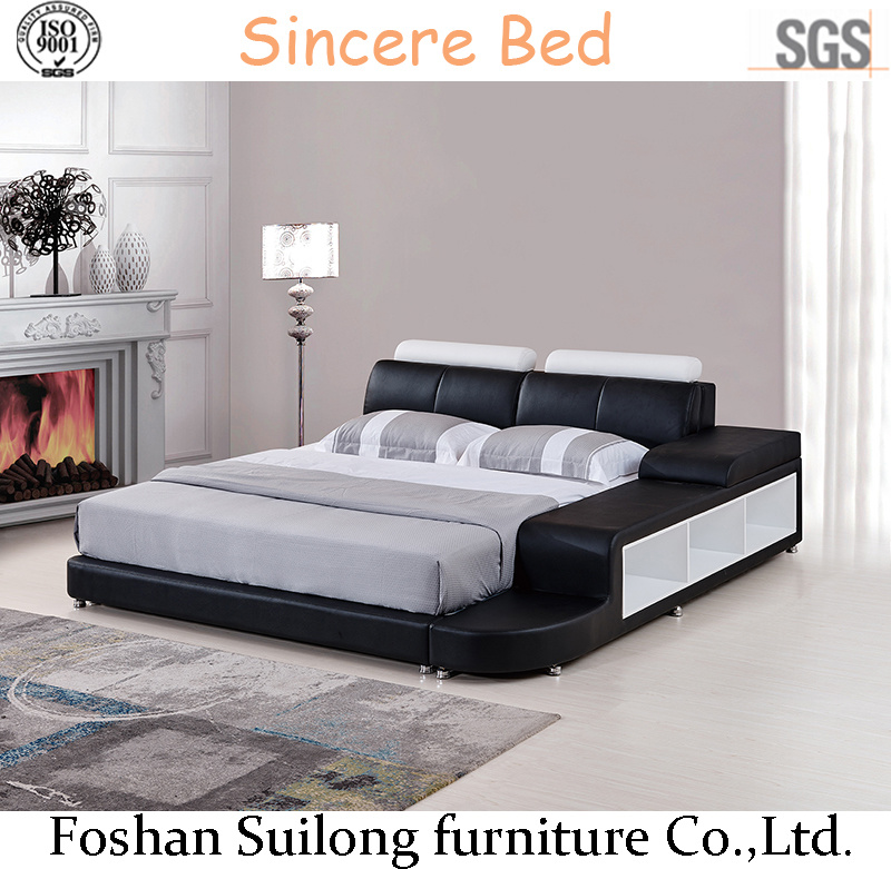 Modern Style Genuin Leather Bed