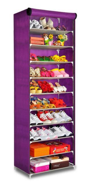 Fabric Shoe Storage Zipper Close Waterproof Shoe Rack 50 Pairs