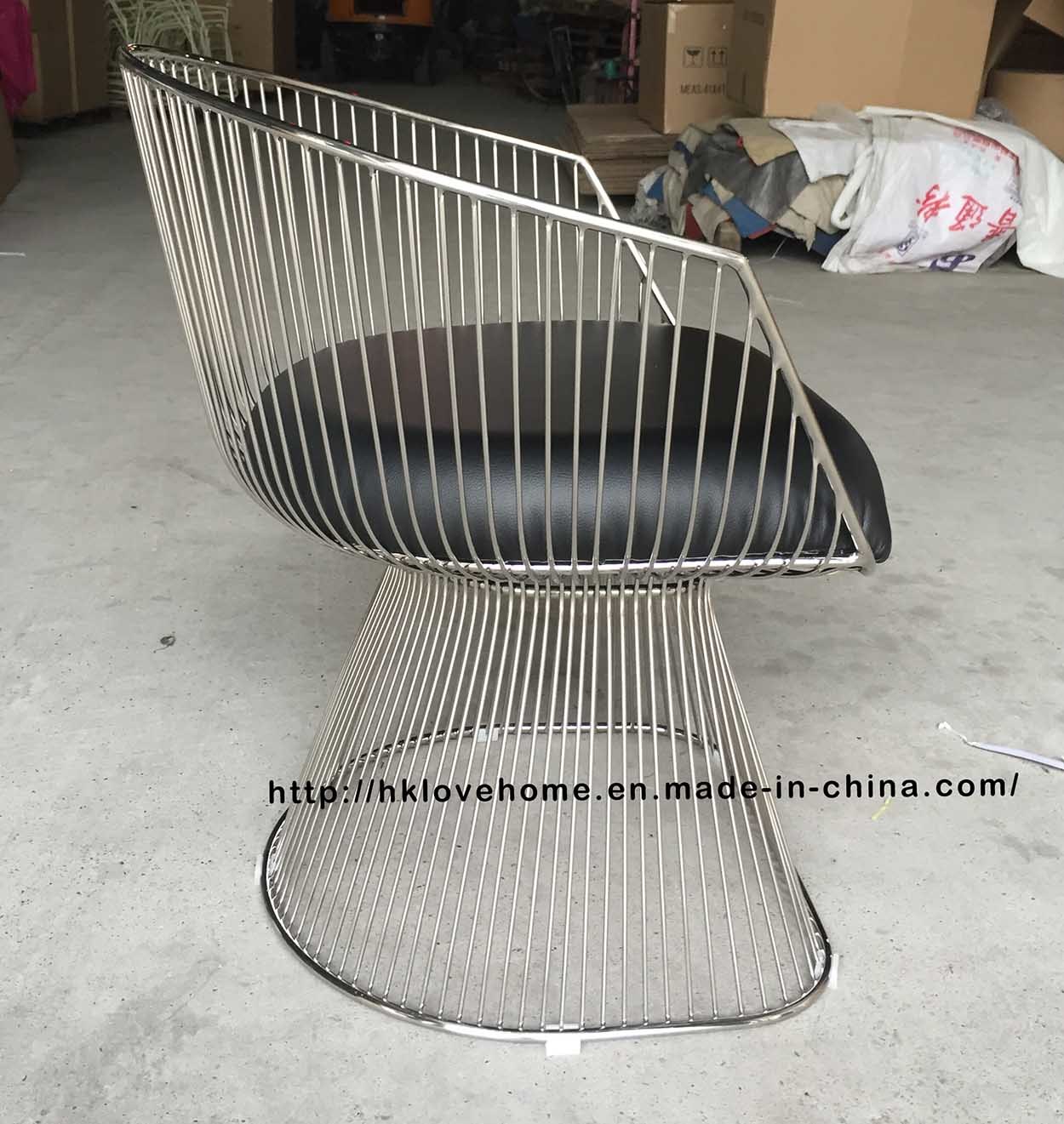 Modern Classic Metal Leisure Restaurant Cushion Outdoor Wire Chair