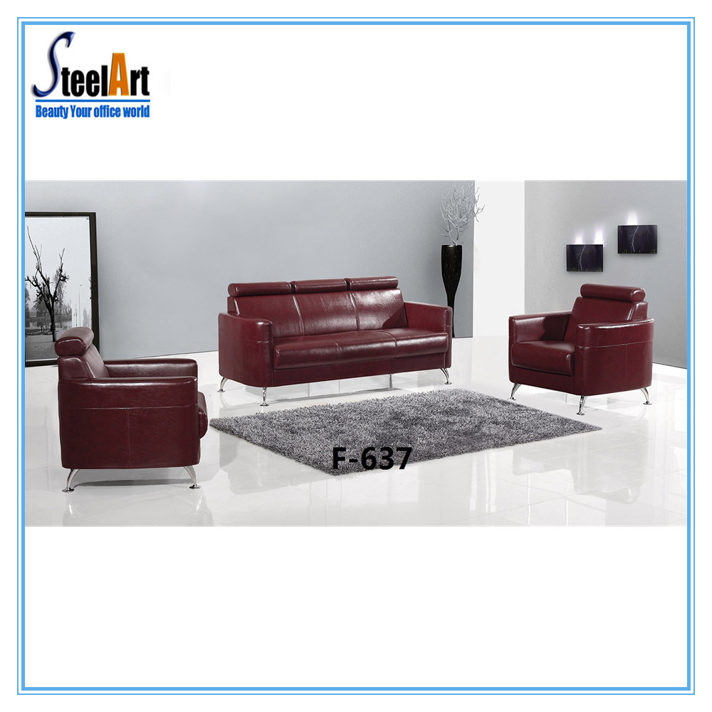 Office Furniture Leather Corner Sofa (KBF F637)