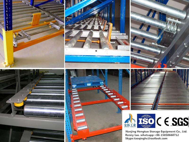 Medium or Heavy Duty Flow Through Shelf for Warehouse Storage