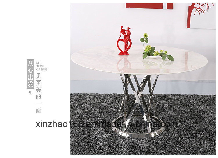 Marble Stainless Steel Dining Table 18mm Marble Table