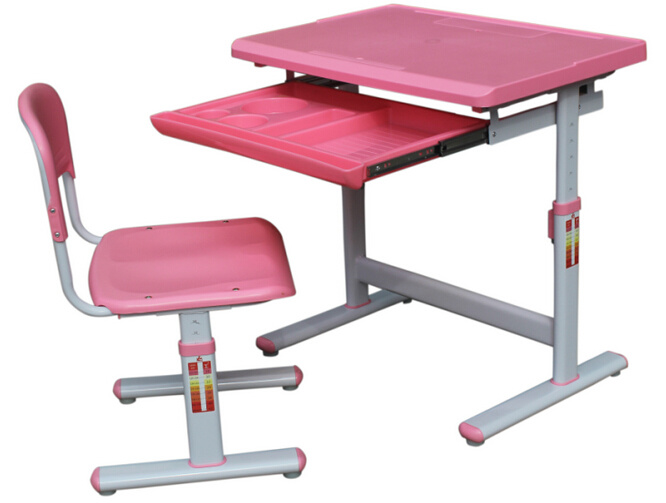 Plastic Ergonomic Classroom Furniture School Desk with Magic Stoage Box