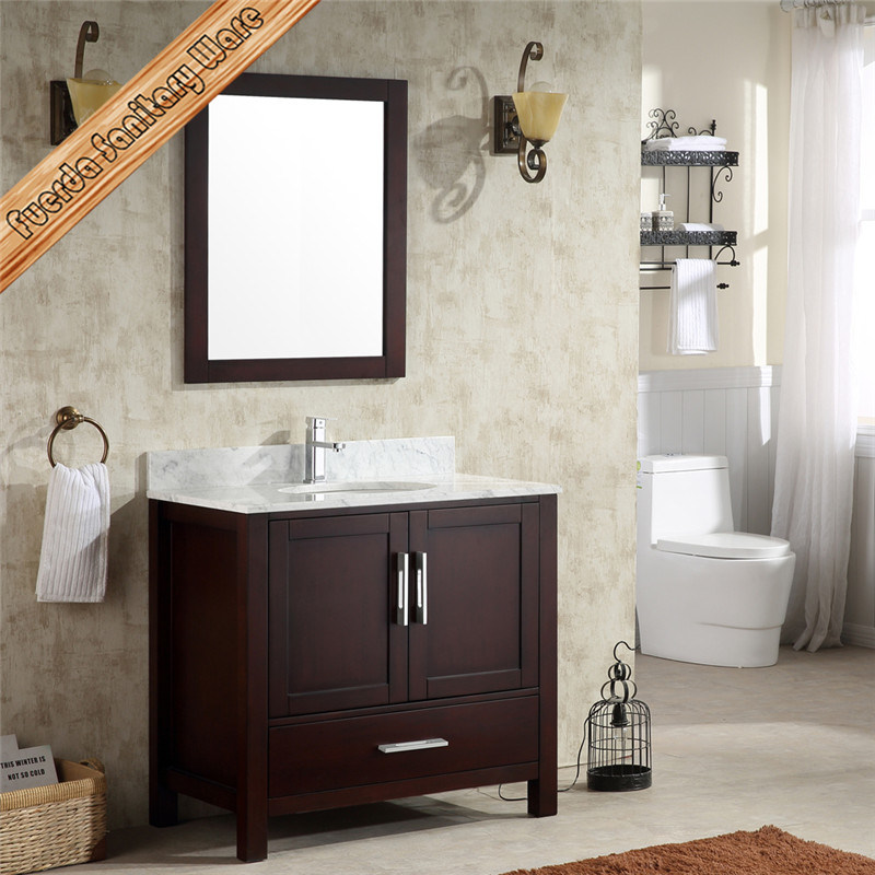 Fed-1045b Mahogny Solid Wood Bath Cabinet Bathroom Vanity Cabinet