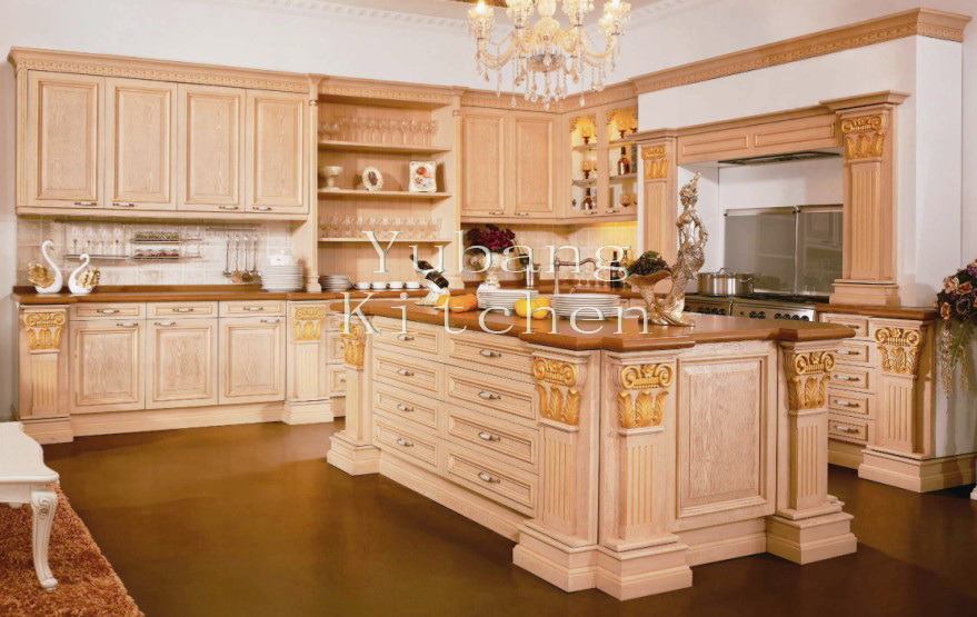 New Design Solid Wood Traditional Kitchen Cabinet #279