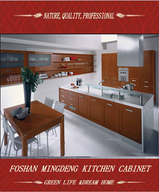 MDF Lacquer Kitchen Cabinet with Glass Door (zs-113)