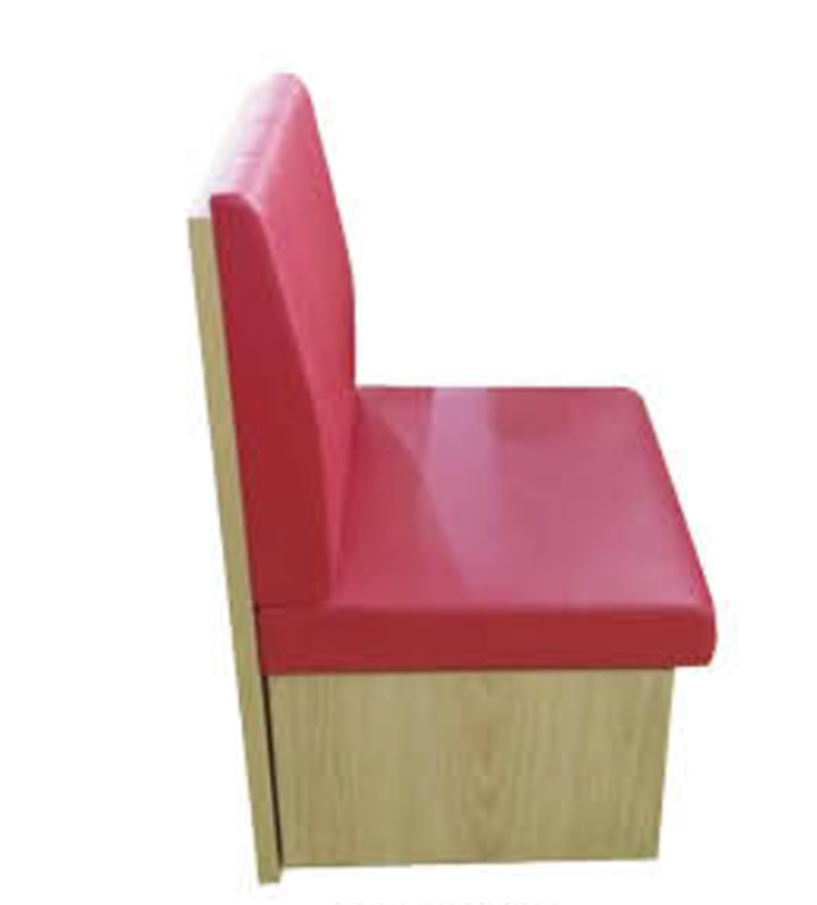 Good Quality Cost-Competitive Pub Bar Bistro Plain Red Sofa Restaurant Furniture