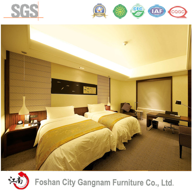 Chinese Modern Wooden Twin Size Hotel Room Furniture