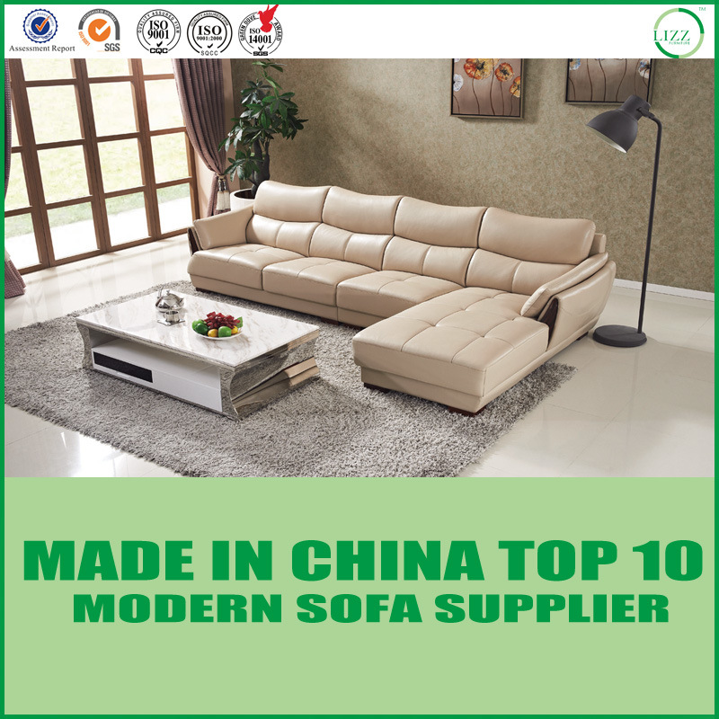 Living Room Furniture Modern Italian Leather Sofa